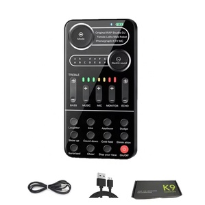 2024 nouveau K9 changeur de voix carte son portable effets sonores multiples pour Microphone/ /commutateur/téléphone/jeux/hôte de diffusion en direct - Product Image 2