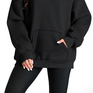 Ventas directas de fábrica Sudaderas con capucha de gran tamaño de estilo alto para mujer Ropa de invierno de etiqueta privada de estilo callejero alto - Product Image 6
