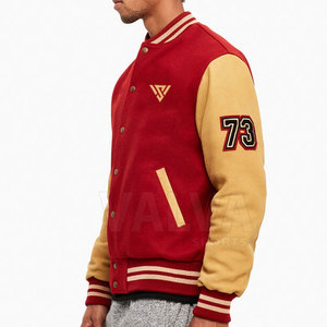 Blouson universitaire pour homme au design unique, service OEM, taille personnalisée, en toile de haute qualité, vêtement d'extérieur d'hiver respirant et à séchage rapide, col montant - Product Image 6