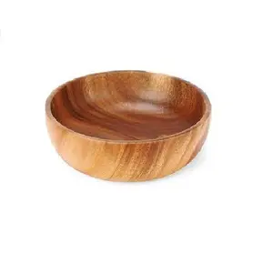 Highest Quality Natural Eco Friendly Coconut Shell Bowl Coconut Fruit Salad Noodle Bowl Handmade Wooden Bowl for Kit