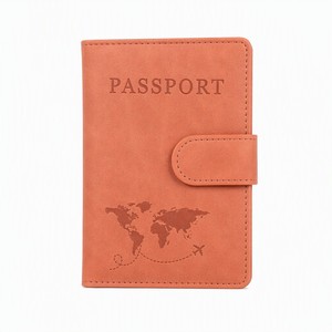 Porta Pasaportes Antimagnético RFID de Cuero PU, Funda de Viaje para Pasaporte con Cierre Magnético - Product Image 1