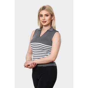 Haute qualité 220 grammes longueur régulière tricoté débardeurs blanc rayé confortable respirant V coupe décontracté expédition rapide 100% - Product Image 1