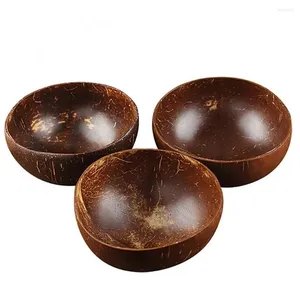 Natural Coconut Wooden <b>Bowl</b> <b>Set</b> for Salads and <b>Desserts</b> - Product Image 2