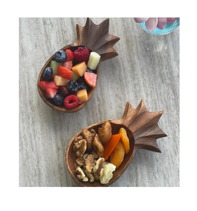 Plateau de bol de service en forme d'ananas en bois pour salades de fruits pour la fête pour mariage à la maison et cuisine et vente à bas prix - Product Image 3