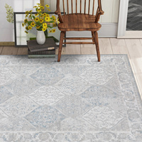Nouveau tapis Goldenmoon tissé à la machine, design persan moderne, à poils ras carrés, 100 % polypropylène, pour le confort de la maison
