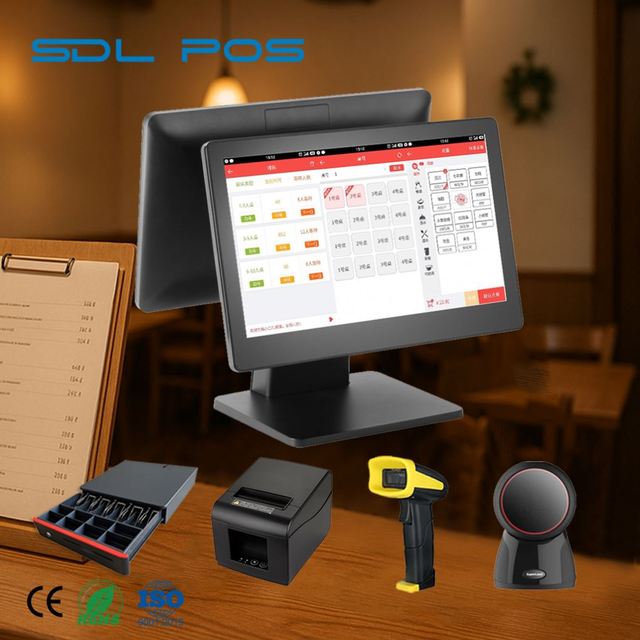 Built-In Printer Rs232 Serial External Display Port Modern Cash Register Payment Processing Hub Minimalist for Sdlpos