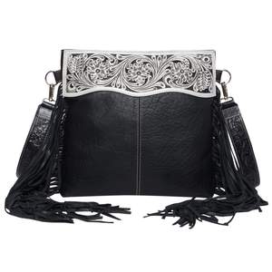 Bolsos de cuero suave de piel de vaca hechos a mano de estilo Vintage para uso en viajes de fiesta al por mayor bolsos de regalo con flecos para mujeres artículos de regalo - Product Image 1
