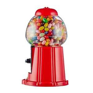 Distributeur de chewing-gum classique Kwang Hsieh de 9 pouces en plastique rouge avec fonction tirelire - Promotionnel pour chewing-gum, bonbons durs et bonbons gélifiés - Product Image 1