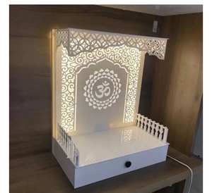 Templo decorativo de mármol blanco, templo de mármol para pooja, decoración espiritual para el hogar, hecho de piedra natural. - Product Image 1