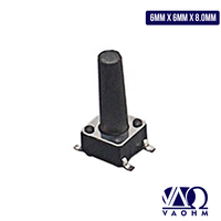 Interrupteur tactile SMD VAOHM VA-TSP4SB-S8H 6 mm x 6 mm x 8,0 mm (1 sac/1000 pièces)