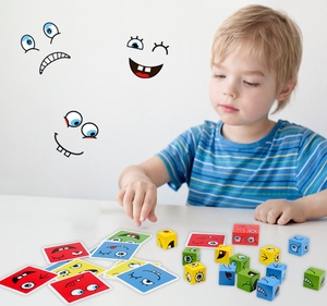 Cubo de Madera para el Reconocimiento Emocional, Expresión de Cara Sonriente, Juguete Educativo para Niños de <span class=keywords><strong>5</strong></span> a 7 <span class=keywords><strong>Años</strong></span> - Product Image 5