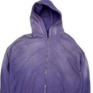 OEM Service Vente en gros Poids lourd Conception personnalisée Bon acide Lavage fermeture éclair à capuche pour les hommes à bas prix à vendre bas quantité minimale de commande - Product Image 3