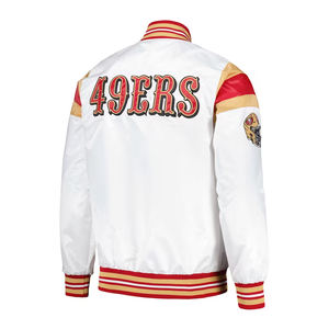 Bombardier en satin de qualité supérieure personnalisé OEM Veste de baseball légère au toucher Veste de baseball douce Service de marque privée - Product Image 3