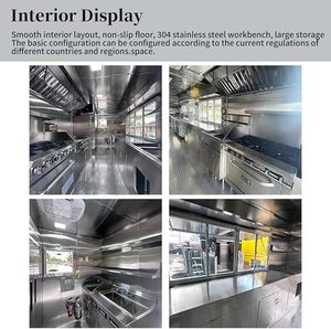 Fast Food Trailer Stainless Steel for Ice Cream Hotdogs Street Food Cart and Snack Food Truck <b>Towable</b> Type - Product Image 4