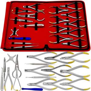 Kit de herramientas dentales de acero inoxidable para implantología de ortodoncia integral Premium, fuente de alimentación Manual, juego de instrumentos quirúrgicos - Product Image 1