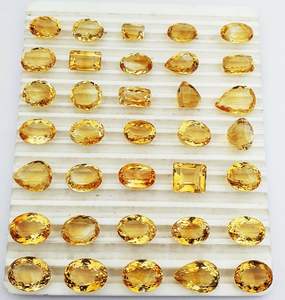 พลอยซิทรินธรรมชาติ 250 กะรัต รูปทรงต่างๆ สำหรับทำเครื่องประดับ พลอยซิทรินเจียระไน - Product Image 1