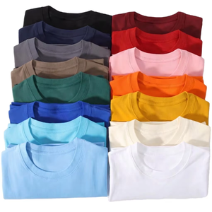 T-shirt à manches courtes en coton pur 200g, couleur unie, décontracté, haute qualité, design de logo personnalisé, prix usine Chine, Bangladesh. - Product Image 1