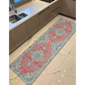 Red Turkish <b>Chenille</b> <b>Rug</b>: 3D Printed Non-Slip Accent <b>Rug</b>,With Pile Soft <b>Rug</b> - Product Image 1