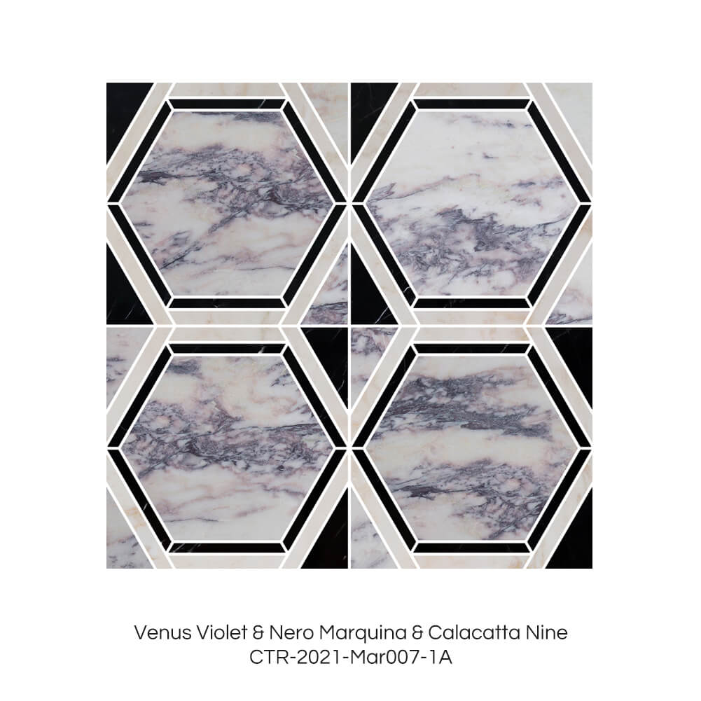 Venere Violetto e Nero Marquina e Calacatta Nove