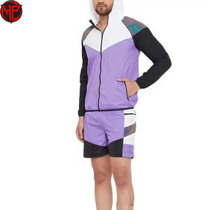 Chándal personalizado de nailon y poliéster para verano, traje para correr de dos piezas, chaqueta cortavientos, conjuntos de pantalones cortos para hombre - Product Image 5