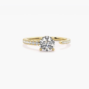 1 Ct Solitaire Lab Grown Ring in Yellow, Rose, and White Gold Available in 10k, 14K and in 18k Gold. - Product Image 6