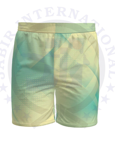 Pantalones cortos 100% poliéster satén secado rápido sublimación personalizada impresa cintura media elástica impermeable tejido de punto característica - Product Image 1