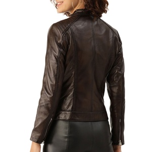 OEM Fresh Article Customer Demand Design Zipper <b>Leather</b> <b>Jacket</b> High Demand Products Vintage <b>Genuine</b> <b>Leather</b> <b>Jacket</b> For Female - Product Image 2
