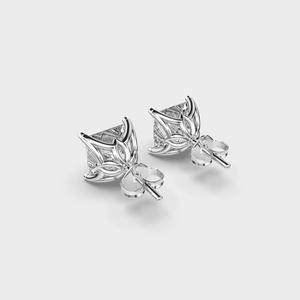 Boucles d'oreilles clous en argent sterling 925 massif rhodié avec diamant de laboratoire taille princesse certifié IGI, idéales pour cadeau de fête - Product Image 4