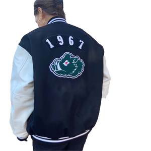 Vestes de baseball universitaire surdimensionnées à col montant style rue populaire sur mesure unisexe, vestes d'hiver à capuche en tissu Letterman pour hommes - Product Image 4