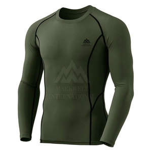Solid Color Long Sleeves <b>Men</b> <b>Compression</b> <b>Shirts</b> Customized Logo New Style <b>Men</b> <b>Compression</b> <b>Shirts</b> - Product Image 4