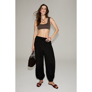 Pantalones Harem GRIMELANGE CLARENS para Mujer, Tela Popelina 100% Algodón, Cintura y Puños Elásticos - Product Image 1
