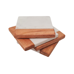 Sous-verres en marbre naturel résistant à la chaleur de qualité supérieure tapis et tampons en pierre pour boissons tasses pour mariages décoration de Table - Product Image 6