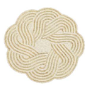 Luxury Beaded <b>Coaster</b> Table Place Mats <b>Silver</b> Color Dining Table Mat Set Available at Competitive Price - Product Image 6