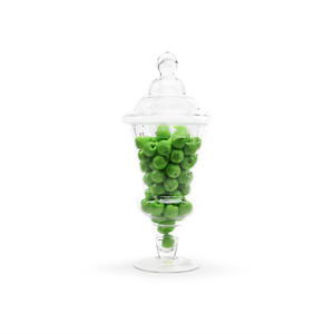 WGV VAP0615 - Recipiente de Vidrio Grande con Pedestal para Dulces/Botiquín, con Tapa, Diseño Contemporáneo Hecho a Mano, 20.5 Pulgadas, para Interiores - Product Image 6