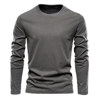 T-shirts à manches longues pour hommes en coton 100% sur mesure Ville Sports, respirants, écologiques, de haute qualité, séchage rapide, décontractés pour le printemps