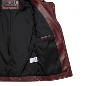 Chaqueta de cuero para hombre de alta calidad con decoración bordada, chaqueta de moda hecha en Pakistán, chaqueta de bombardero de corredor personalizada - Product Image 4