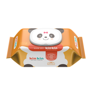 Vente en gros de 100 pièces de lingettes humides en tissu non tissé Kinkin pour nettoyer la peau à l'eau purifiée pour bébés et enfants - Product Image 5