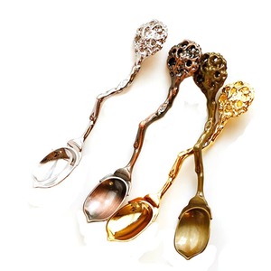 Stainless Steel Set Of 4 Flatware Spoons Ideal Kitchen <b>Tabletop</b> Gifting Home 2 Color Tone Plated Finished Cutlery Metal Handle - Product Image 1