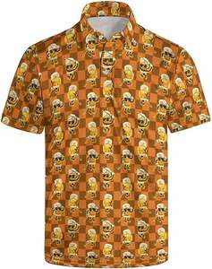 เสื้อโปโลผ้าเจอร์ซีย์โพลีเอสเตอร์คุณภาพสูงสำหรับผู้ชาย แฟชั่นใหม่ แขนสั้น สีพื้น ระบายอากาศได้ดี ผ้าถัก - Product Image 1