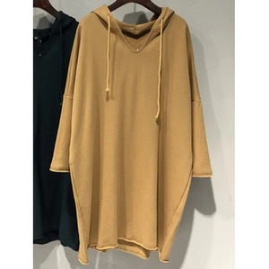 Korean Style BF Student Hooded Long Sleeve Sweatshirt Medium-Length Top with Loose Fit and Plain Dyed Winter Version - Product Image 6