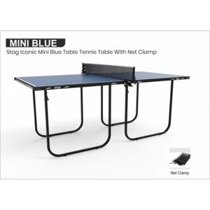 Table de tennis de table professionnelle pleine grandeur Stag Iconic Mini Series, durable, pliable, en MDF - Product Image 6