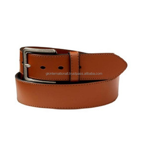 Cinturón informal de cuero de lujo, calidad de exportación, tres colores variados, negro, marrón, bronceado, costura de borde tonal duradero - Product Image 5