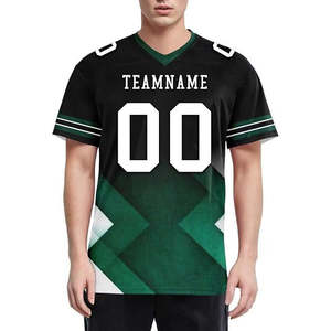 100% poliéster deportes malla Reversible fútbol americano Jersey ajuste Atlético manga corta sublimación impreso antibacteriano Plus - Product Image 3