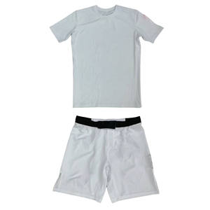 Conjuntos de Rashguard y Pantalones Cortos Personalizados para Hombre 2025, Ajuste Elástico, Ropa de Lucha MMA para Jiu Jitsu y Grappling, Spandex/Poliéster, Impresión Digital - Product Image 1