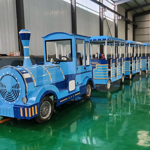 Tren Turístico Sin Rieles Nova Rides para 28 Pasajeros, Locomotora con Vagones, Parque de Atracciones, Funciona con Batería - Product Image 1