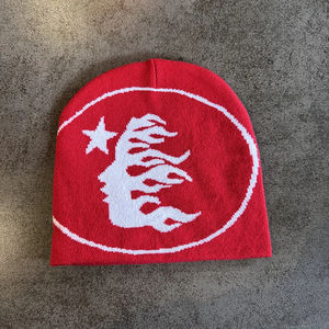 Gorro de Punto Personalizado con Letras, Estilo Y2K, Negro, Hip Hop, Ropa Urbana, Lana, Invierno, Moda Coreana, Accesorios, Jacquard, Gorra para Mujer - Product Image 6