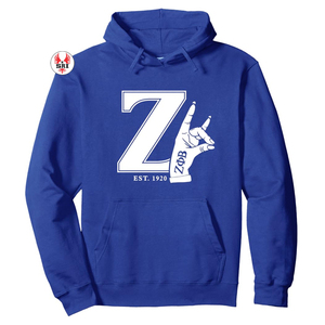 Sudadera con Capucha de Felpa para Mujer con Bordado de la Hermandad Zeta Phi Beta |   Sudadera con Capucha de Algodón Griego Bordada con el Logotipo de la Hermandad ZPB para Mujer - Product Image 6