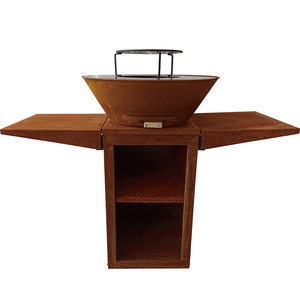 Foyer de camping extérieur en acier rouillé, type <span class=keywords><strong>plancha</strong></span>, pour jardin, idéal pour les fêtes barbecue et Noël, personnalisable en gros - Product Image 1