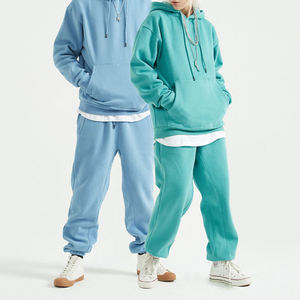 Ensemble pantalon de survêtement et sweat à capuche unisexe surdimensionné en polaire personnalisé à capuche grande taille sweats à capuche et sweat-shirts pour hommes - Product Image 3