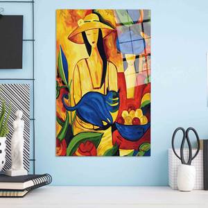 Toile imprimée : Décoration abstraite Femme et Chat de Picasso, ART SUR VERRE TÉRMÉTRAL - Product Image 1